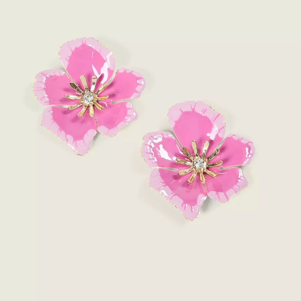 Lane Bryant Floral Stud Earrings NWT